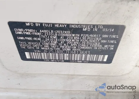 2015 Subaru Forester 2.5I Limited z USA, uszkodzony, nr VIN JF2SJARC7FH413683